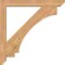 Ekena Millwork Imperial Slat Smooth Bracket w/ Offset Brace, Western Red Cedar, 5 1/2"W x 38"D x 38"H BKT0604X38X38IMP06SWR - alternate 2